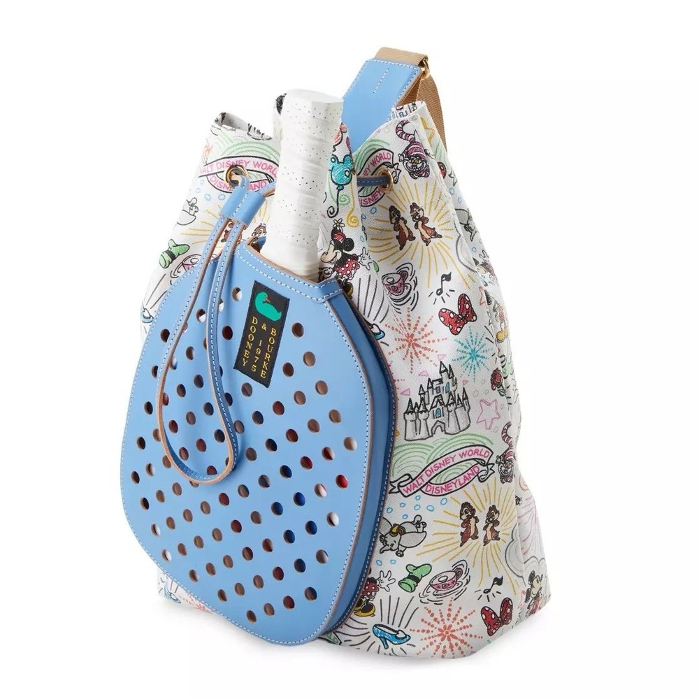 Dooney & Bourke Disney Sketch Pickleball Racket Sling Bag Mickey & Friends $178 - Picture 2 of 3